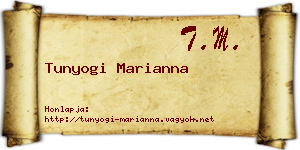 Tunyogi Marianna névjegykártya